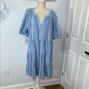 Blue Striped Women's Dress
